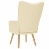 vidaXL Chaise de relaxation Cr&egrave;me Tissu