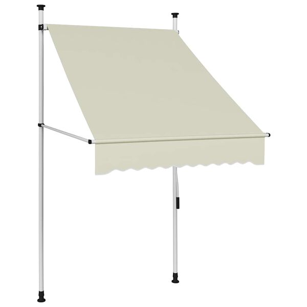 vidaXL Auvent manuel r&eacute;tractable 100 cm Cr&egrave;me