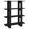 vidaXL Biblioth&egrave;que/S&eacute;parateur de pi&egrave;ce Noir 100x30x123,5 cm