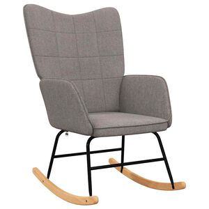 vidaXL Chaise &agrave; bascule Taupe Tissu