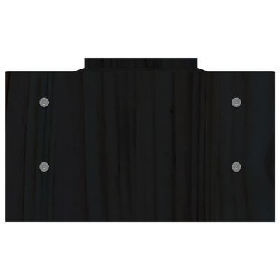 vidaXL Support de moniteur Noir 100x27x15 cm Bois de pin solide