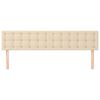 vidaXL T&ecirc;tes de lit 2 pcs Cr&egrave;me 90x5x78/88 cm Tissu