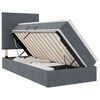 vidaXL Lit avec rangement et LED Gris fonc&eacute; 90 x 200 cm Velours