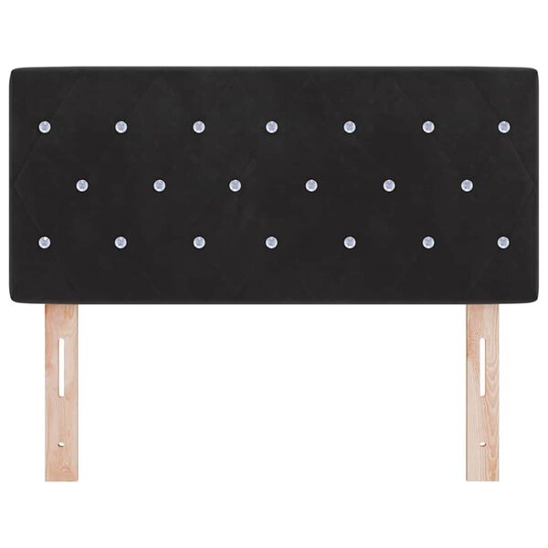 vidaXL T&ecirc;te de lit avec t&ecirc;te de lit Noir 90 cm Cuir synth&eacute;tique