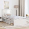 vidaXL Cadre de lit avec t&ecirc;te de lit Blanc 90 x 200 cm Pin massif