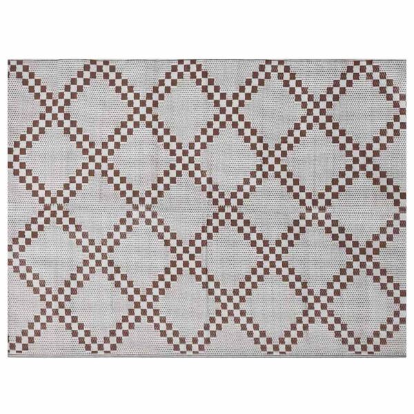 vidaXL Tapis d'extérieur ARAKIL Marron et blanc 400 × 300 cm