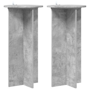 vidaXL Support de Plante 2 pi&egrave;ces Gris b&eacute;ton 40 x 40 x 80 cm
