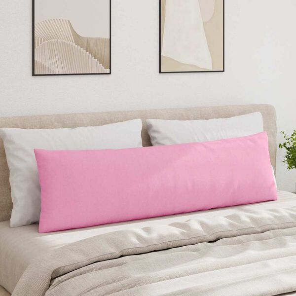 vidaXL Coussins de canap&eacute; 2 pcs Rose 145 x 40 cm tissu