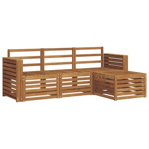vidaXL Ensemble de canap&eacute;s d'ext&eacute;rieur 4 pc Naturel