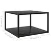 vidaXL Table basse Noir 60x60x35 cm Verre tremp&eacute;