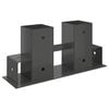 vidaXL Aide &agrave; l'empilement de bois de chauffage 12 pi&egrave;ces Anthracite