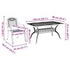 vidaXL Ensemble de salle &agrave; manger pour jardin 5 pcs Noir Aluminium