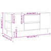 vidaXL Table basse sonoma gris 102x44,5x50 cm bois d'ing&eacute;nierie