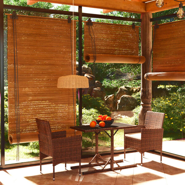vidaXL Ensemble &agrave; Manger de jardin 3pcs r&eacute;sine tress&eacute;e et verre tremp&eacute;