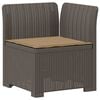 vidaXL Canap&eacute; de jardin 1 place avec coussin look rotin PP Gris clair