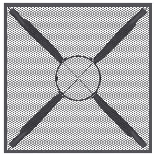vidaXL Table de jardin anthracite 50x50x72 cm treillis d'acier