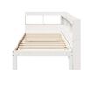 vidaXL Lit bibliothèque sans matelas blanc 90x200cm bois de pin massif