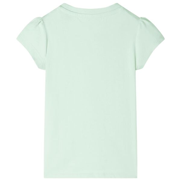 T-shirt enfant &agrave; manches courtes vert tendre 128