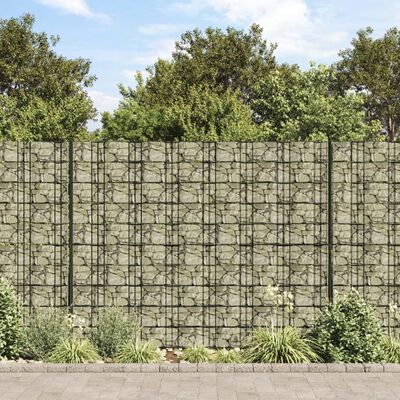 vidaXL Écran d'intimité de jardin aspect pierre gris 35x0,19 cm PVC