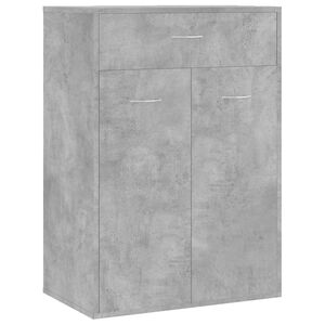 vidaXL Armoire &agrave; chaussures Gris b&eacute;ton 60x35x84 cm Bois d'ing&eacute;nierie