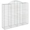vidaXL Paniers &agrave; gabions arqu&eacute;s 14 pcs 200x50x160/180 cm Fer galvanis&eacute;