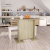 vidaXL Table de salle &agrave; manger Ch&ecirc;ne sonoma 110 x 60 x 75 cm Agglom&eacute;r&eacute;