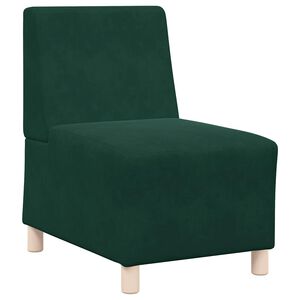 vidaXL Canap&eacute; modulaire sans accoudoirs Vert fonc&eacute; 55 cm Velours
