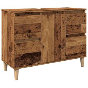 vidaXL Armoire d'&eacute;vier vieux bois 80x33x60 cm bois d'ing&eacute;nierie