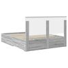 vidaXL Cadre de lit Gris Sonoma 150 x 200 cm Bois d'ing&eacute;nierie