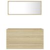 vidaXL Ensemble de meubles de bain 2 pcs Ch&ecirc;ne sonoma Agglom&eacute;r&eacute;