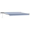 vidaXL Cadre de store manuel avec LEDs Bleu, Blanc, Anthracite 5 x 3 m