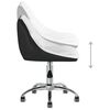 vidaXL Chaise pivotante de salle &agrave; manger Blanc et noir Similicuir