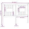 vidaXL T&ecirc;te de lit Marron miel 141x4x100 cm Bois massif de pin