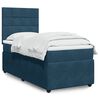 vidaXL Sommier &agrave; lattes de lit avec matelas bleu 100x200 cm