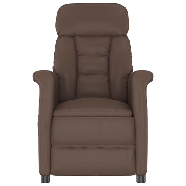 vidaXL Fauteuil inclinable Marron Similicuir
