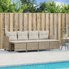vidaXL Salon de jardin avec coussins 5 pcs beige r&eacute;sine tress&eacute;e