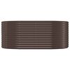vidaXL Lit surélevé de jardin Acier enduit de poudre marron