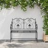 vidaXL Banc de jardin Noir 104 x 54 x 93 cm Acier