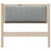 vidaXL T&ecirc;te de lit capitonn&eacute;e avec t&ecirc;te de lit Marron 90 cm Pin massif