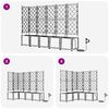 vidaXL Cache-pot de jardin 5 pcs Blanc Acier