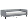 vidaXL Lit de jour avec matelas gris clair 100x200 cm tissu