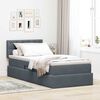 vidaXL Lit de Rangement avec matelas Gris fonc&eacute; 90 x 190 cm Velours