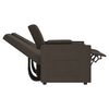 vidaXL Fauteuil inclinable avec porte-gobelet 2 places Marron Tissu