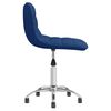 vidaXL Chaise pivotante de salle &agrave; manger Bleu Tissu