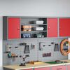 vidaXL Armoire &agrave; outils avec &eacute;tag&egrave;re Rouge et Gris 50 x 20 x 55 cm