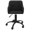 vidaXL Chaises pivotantes &agrave; manger lot de 6 Noir Tissu