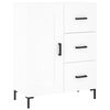 vidaXL Buffet haut Blanc 69,5x34x180 cm Bois d'ing&eacute;nierie