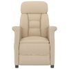vidaXL Fauteuil inclinable Cr&egrave;me Similicuir daim