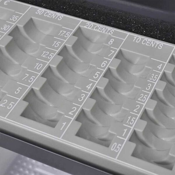 vidaXL Coffre &agrave; cash avec verrouillage Gris fonc&eacute; 30 x 24 x 9 cm Acier