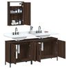 vidaXL Ensemble de meubles de salle de bain 3 pcs Ch&ecirc;ne marron
